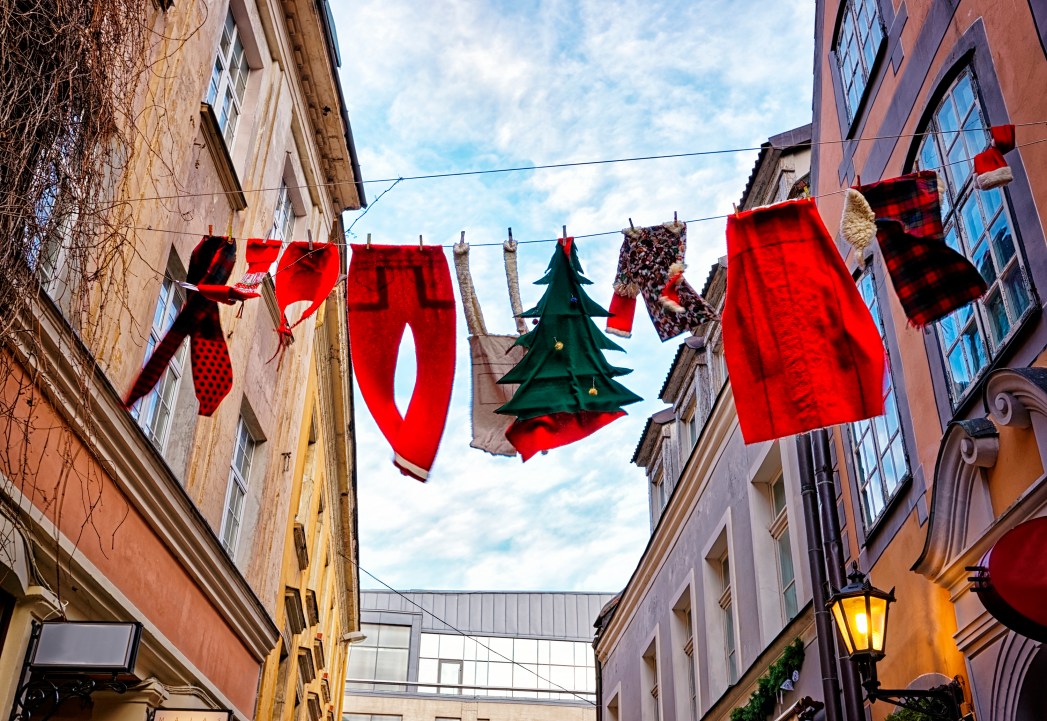 Λεπτομέρεια από χριστουγεννιάτικη διακόσμηση στη Ρίγα της Λετονίας